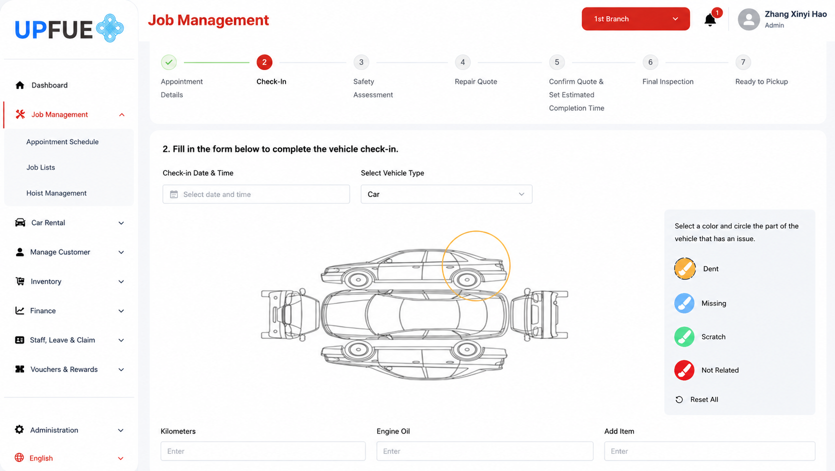 Vehicle Check-In